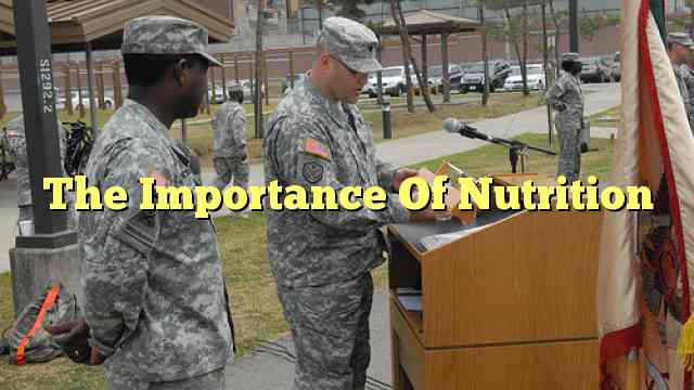 The Importance Of Nutrition